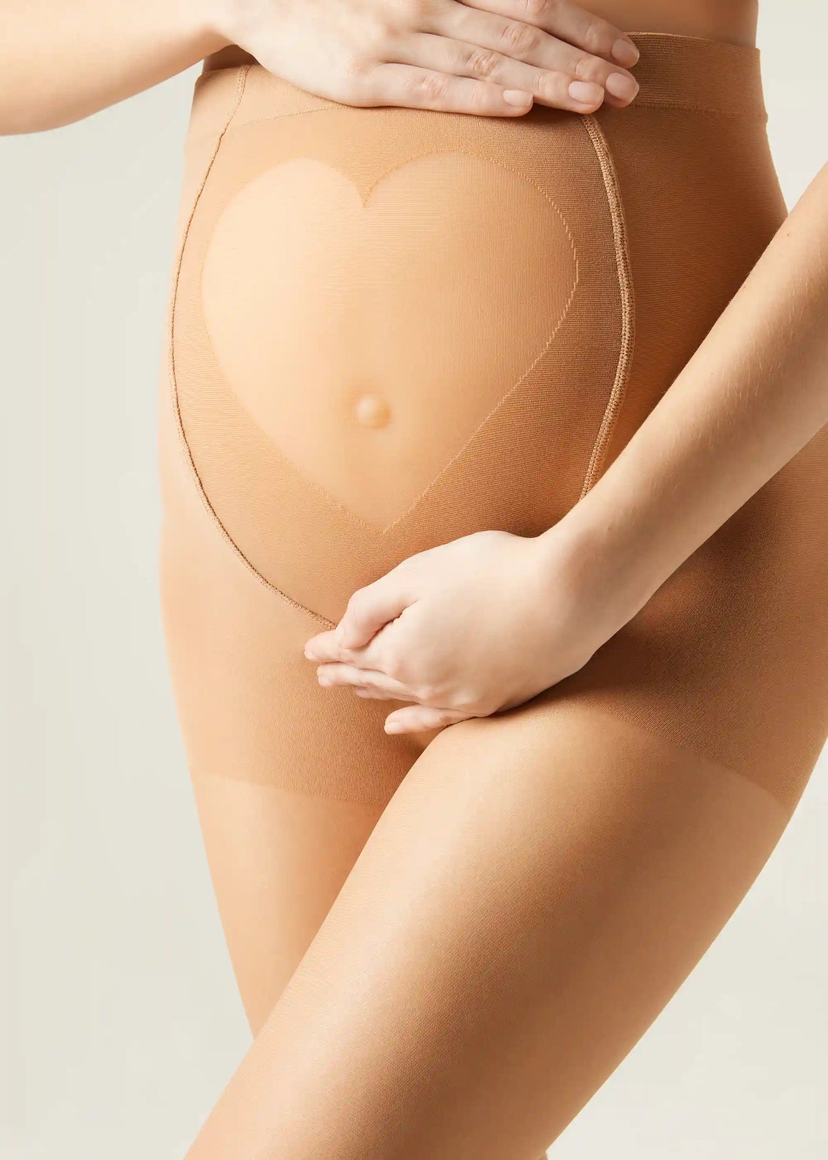 Sheer 20 Denier Maternity Tights with See-Through Heart