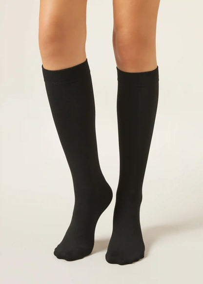 Ultra Opaque Thermal Knee-High Socks