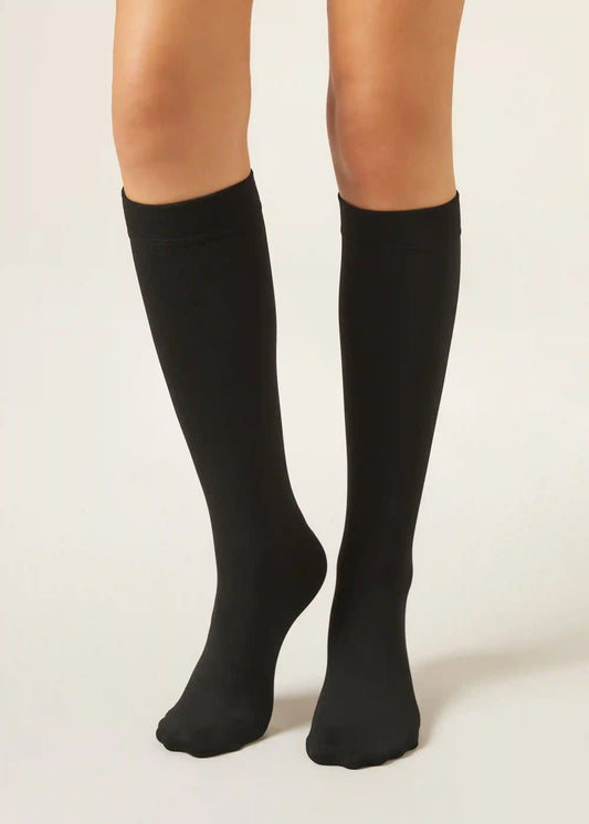Ultra Opaque Thermal Knee-High Socks