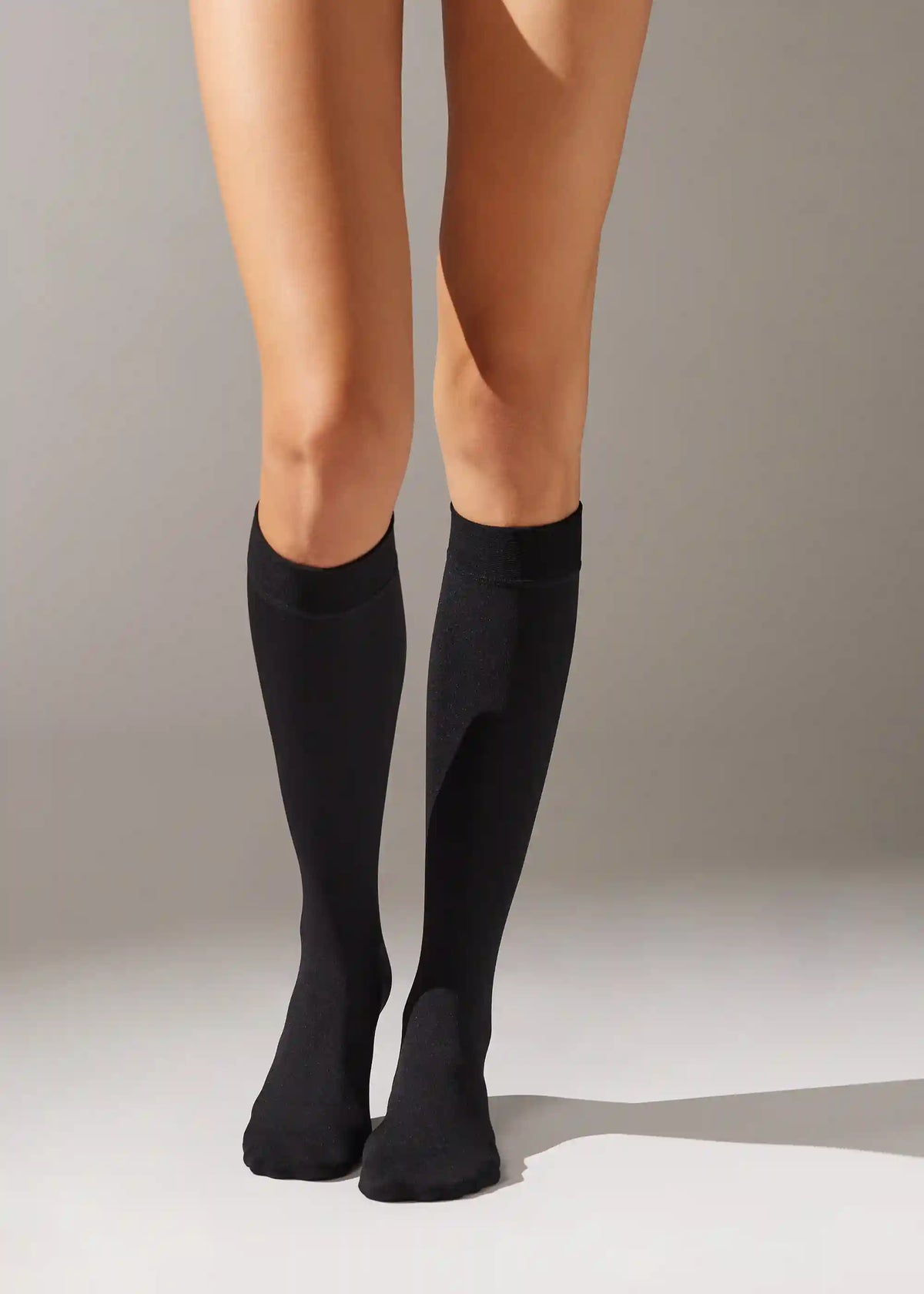 Ultra Opaque Thermal Knee-High Socks