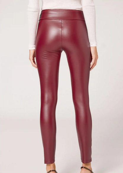 Faux Leather Thermal Leggings