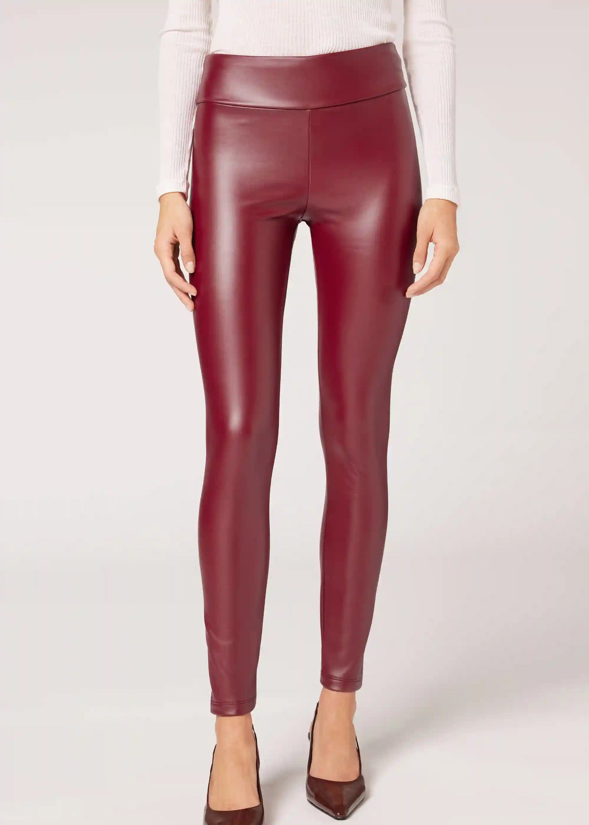 Faux Leather Thermal Leggings