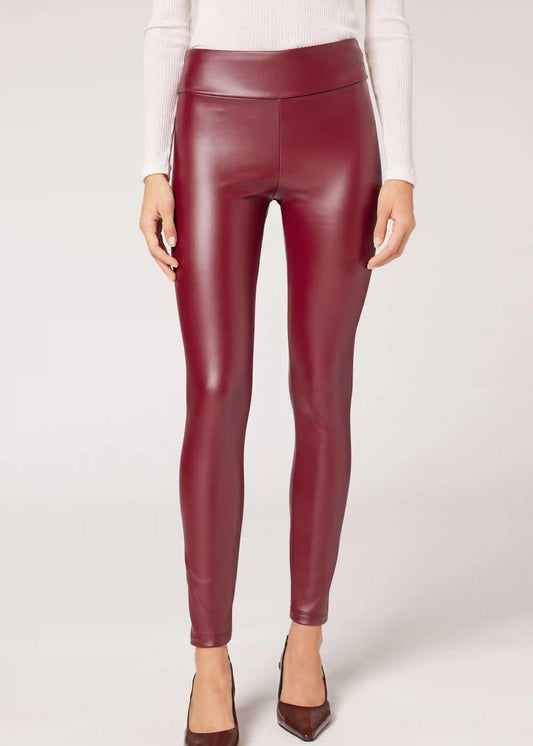 Faux Leather Thermal Leggings