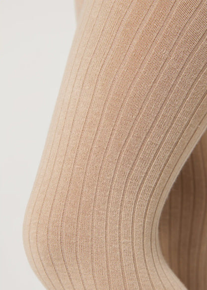 Girls’ Ribbed Cotton Tights