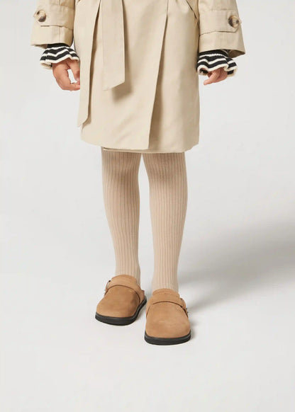 Girls’ Ribbed Cotton Tights