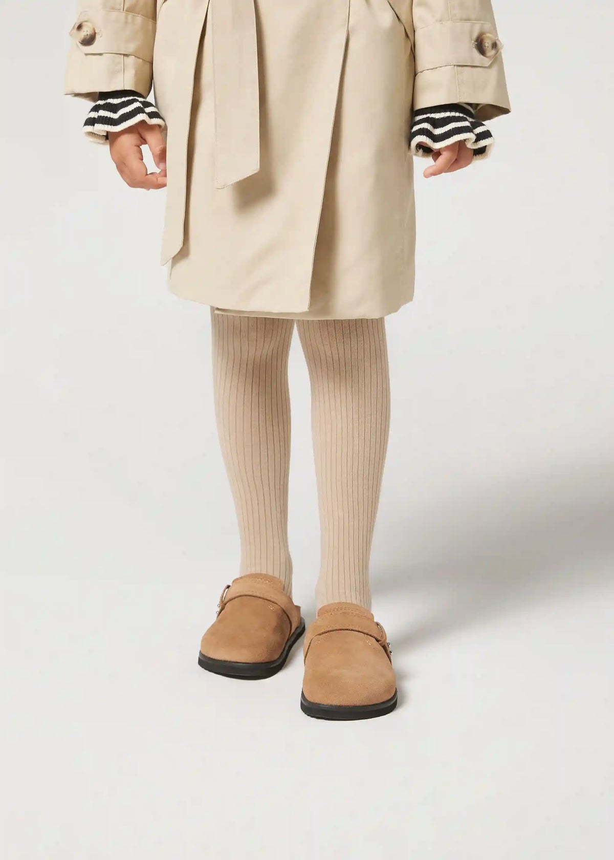 Girls’ Ribbed Cotton Tights