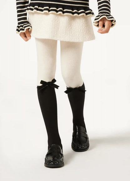 Girls’ Cotton Longuette Tights