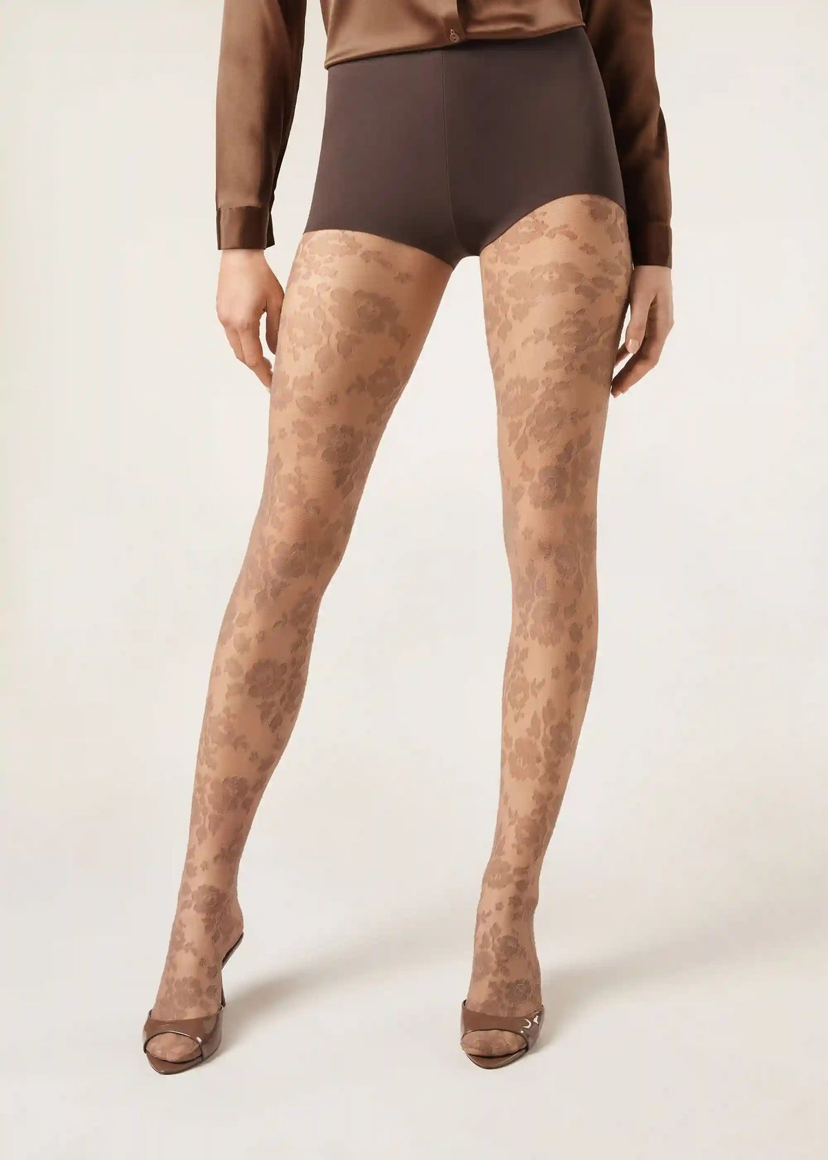 Sheer Floral Tights