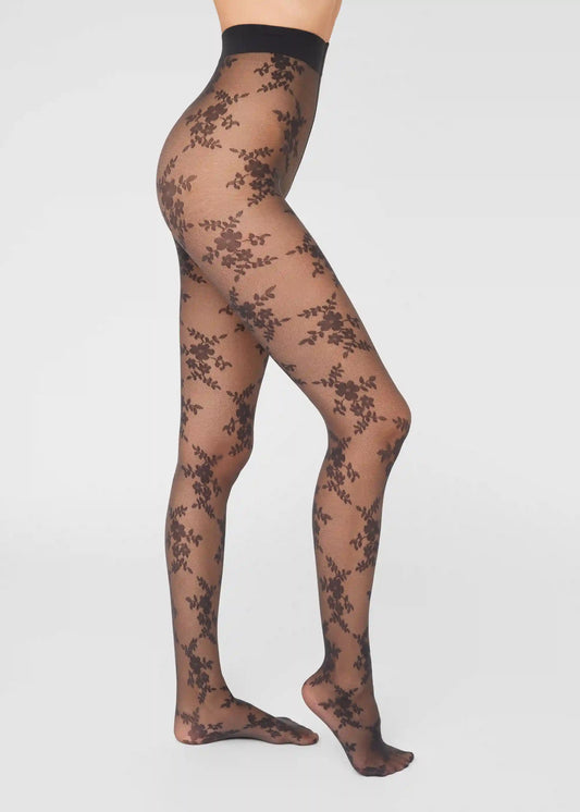 Sheer Floral Lace Tights