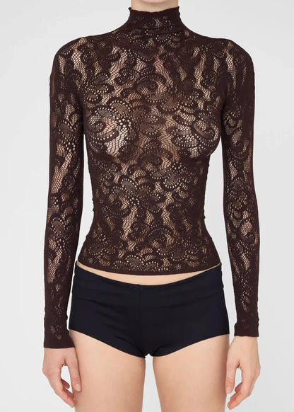 Pop Floral Mesh Top