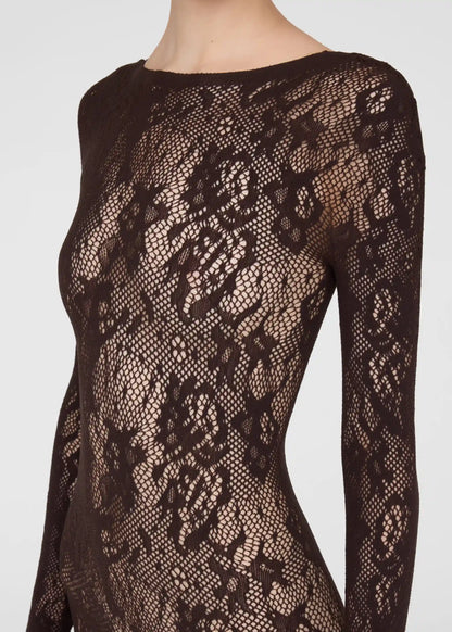 Floral Lace Full Body Tights
