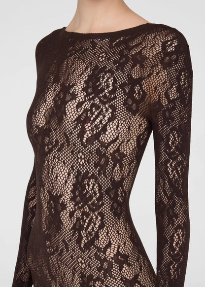 Floral Lace Full Body Tights