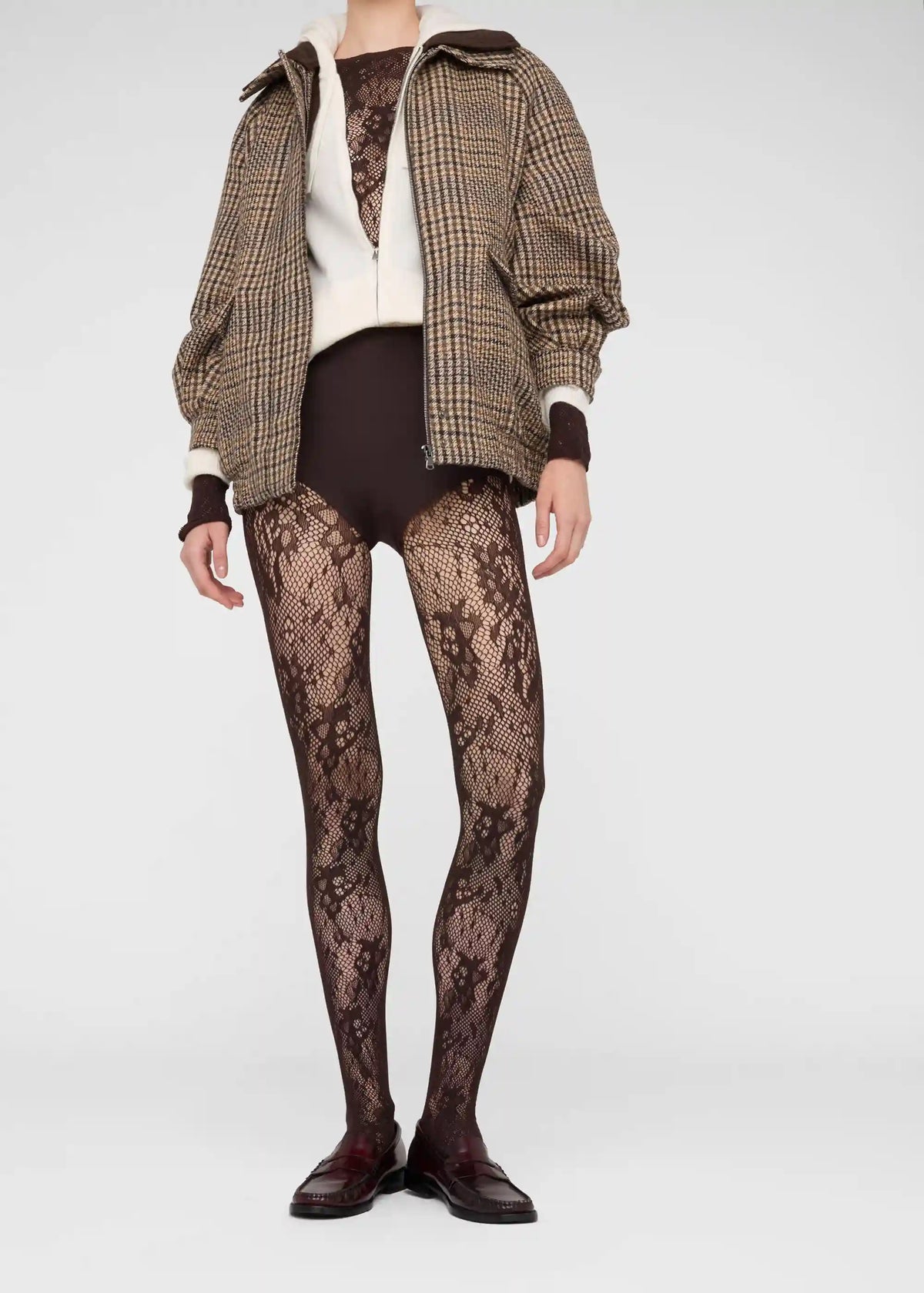 Floral Lace Full Body Tights